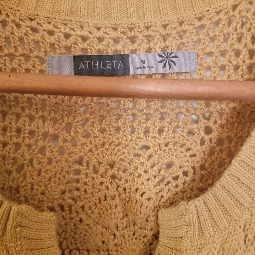 ATHLETA Seashore Open Knit Tunic Medium